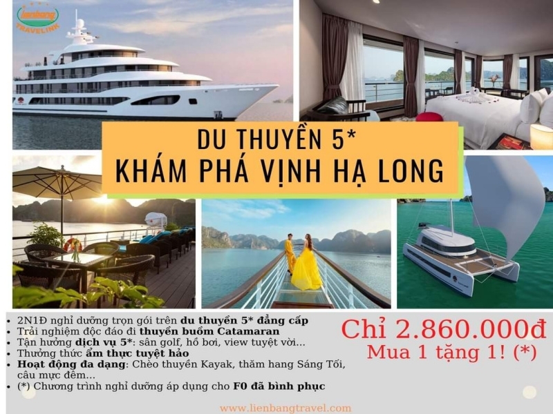 Khám phá Hạ Long 2N1Đ trên du thuyền 5 sao