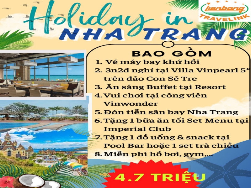 KỲ NGHỈ NHA TRANG TẠI VILLA VINPEARL TRÊN ĐẢO CON SẺ TRE