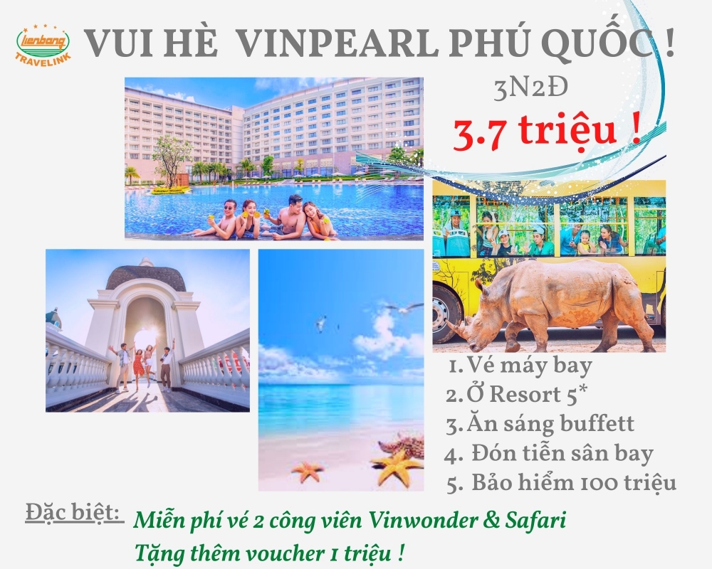 Nghỉ dưỡng 5* Vinpearl Phú Quốc - 3 ngày