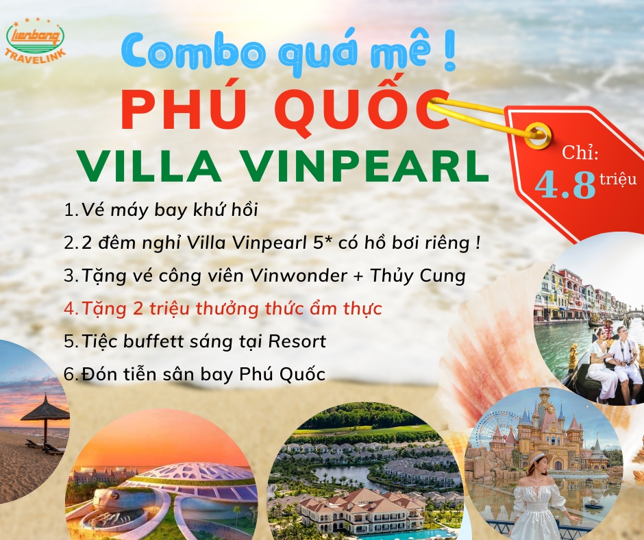 PHÚ QUỐC VILLA VINPEARL 5* - COMBO QUÁ MÊ!